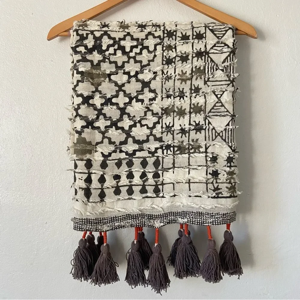 Urban Outfitters Textured Tapestry With Tassels